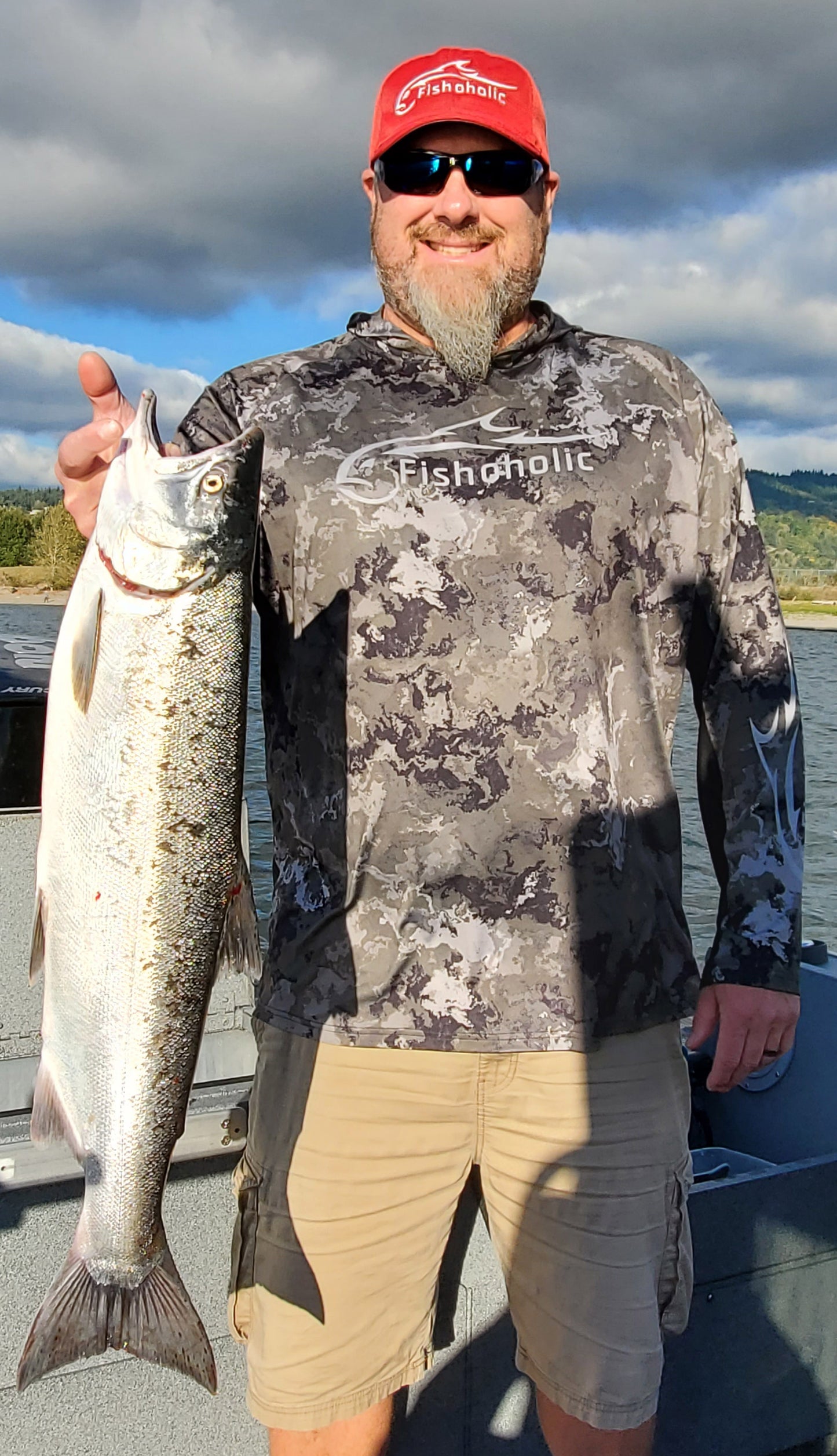 3 Colors - HOODIE - UPF50+ Performance Fishing Shirt - "Keg Fit" / Loose Style - Breathable - Quick Drying Sun Protection - water reflection print