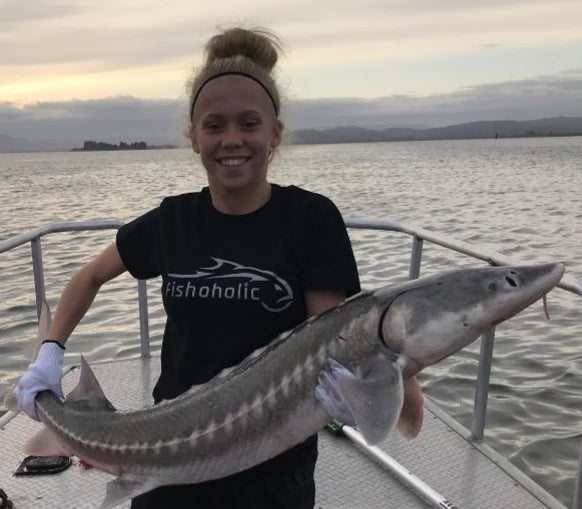 Fishoholic TEE - USA FLAG Logo OR SILVER LOGO on BLACK Hoodie - Gildan Heavy Blend (Copy)