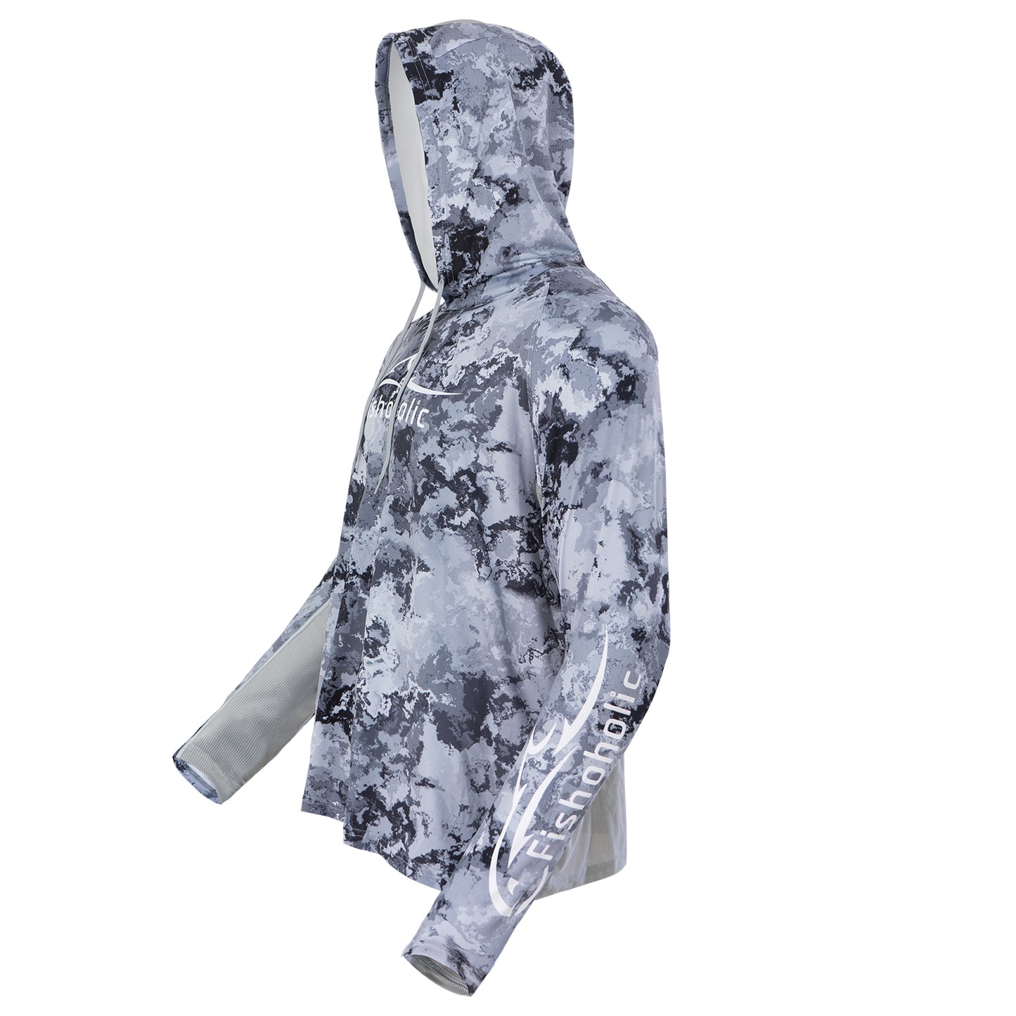 3 Colors - HOODIE - UPF50+ Performance Fishing Shirt - "Keg Fit" / Loose Style - Breathable - Quick Drying Sun Protection - water reflection print