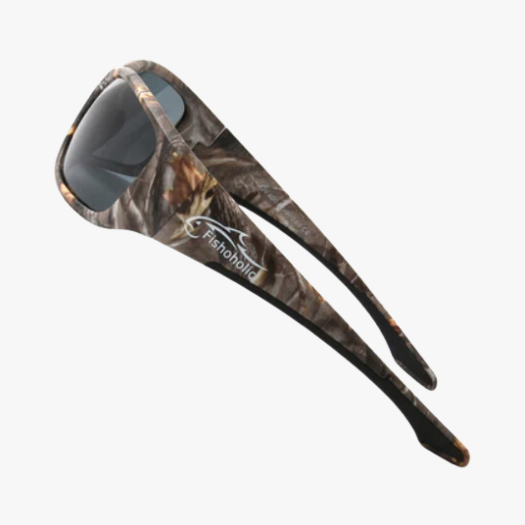 Fishoholic CAMO-MB-blk UV400 Pro Series Polarized Fishing Sunglasses