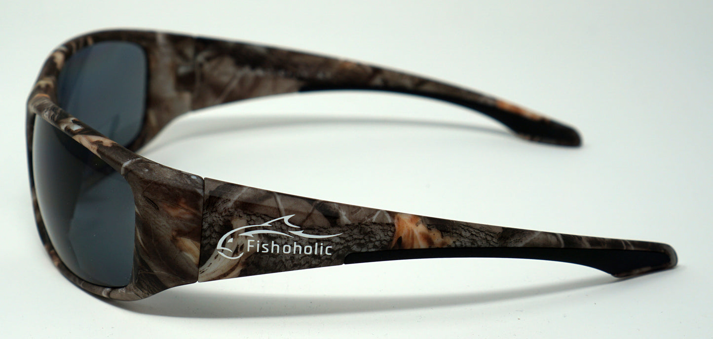 Fishoholic BI-FOCAL CAMO Frame x1.5 reader - UV400 Polarized Fishing Sunglasses w' Reader