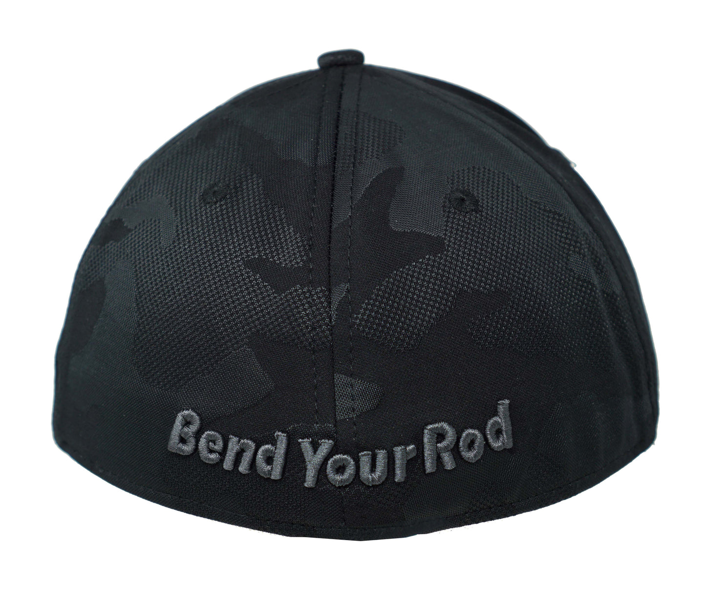 Fishoholic FlexFit Style BlackCAMO-DkGry-L/XL Fishing Hat – Semi-Fitted Fishing Hat (FF-BlkCamo-LXL)