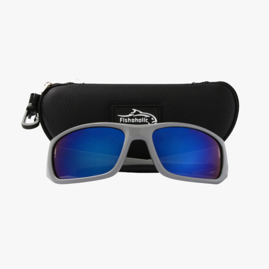 Fishoholic gGRY-BLU-blk UV400 Pro Series Polarized Fishing Sunglasses