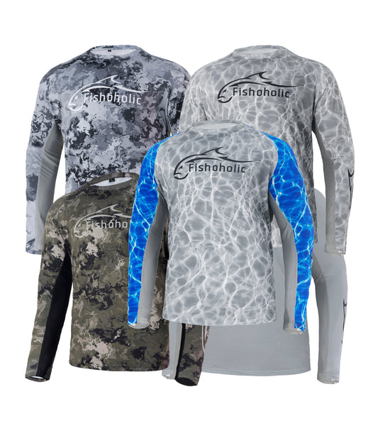 5 Colors - Long Sleeve - UPF50 Performance Fishing Shirt - Loose Keg Fit Style - Breathable Quick Drying Sun Protection