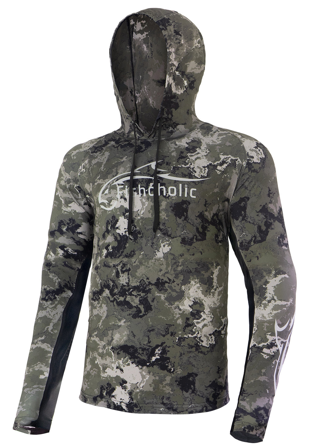 3 Colors - HOODIE - UPF50+ Performance Fishing Shirt - "Keg Fit" / Loose Style - Breathable - Quick Drying Sun Protection - water reflection print