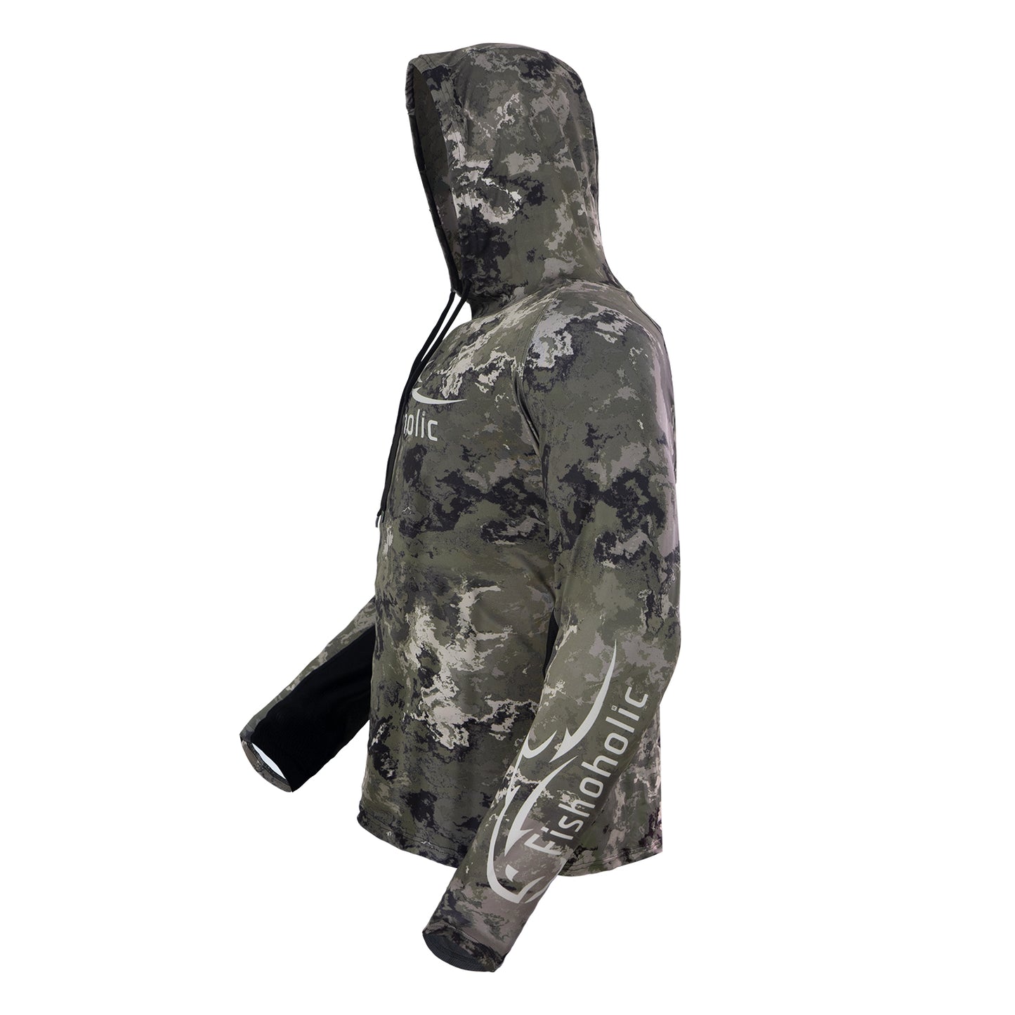 3 Colors - HOODIE - UPF50+ Performance Fishing Shirt - "Keg Fit" / Loose Style - Breathable - Quick Drying Sun Protection - water reflection print