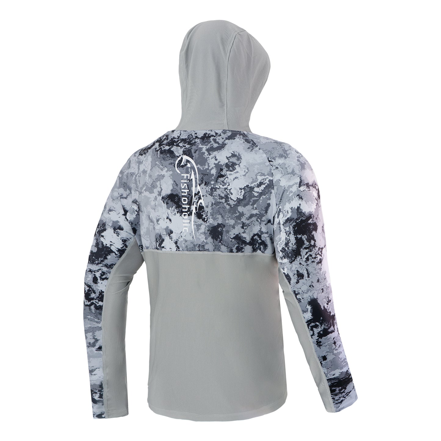 2 Colors - MESH HOODIE - UPF50+ Performance Fishing Shirt - "Keg Fit" Loose Style - Breathable - Quick Drying Sun Protection - water reflection print