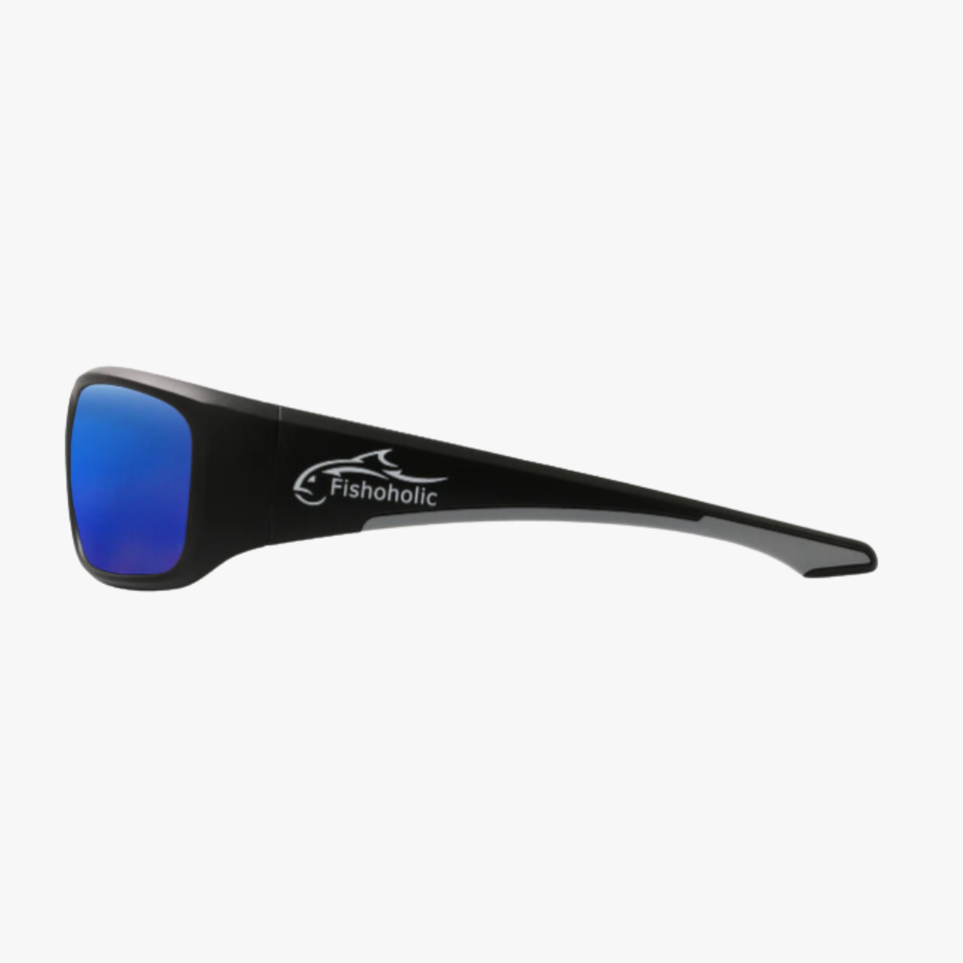 Fishoholic MB-BLUamb-gry UV400 Pro Series Polarized Fishing Sunglasses