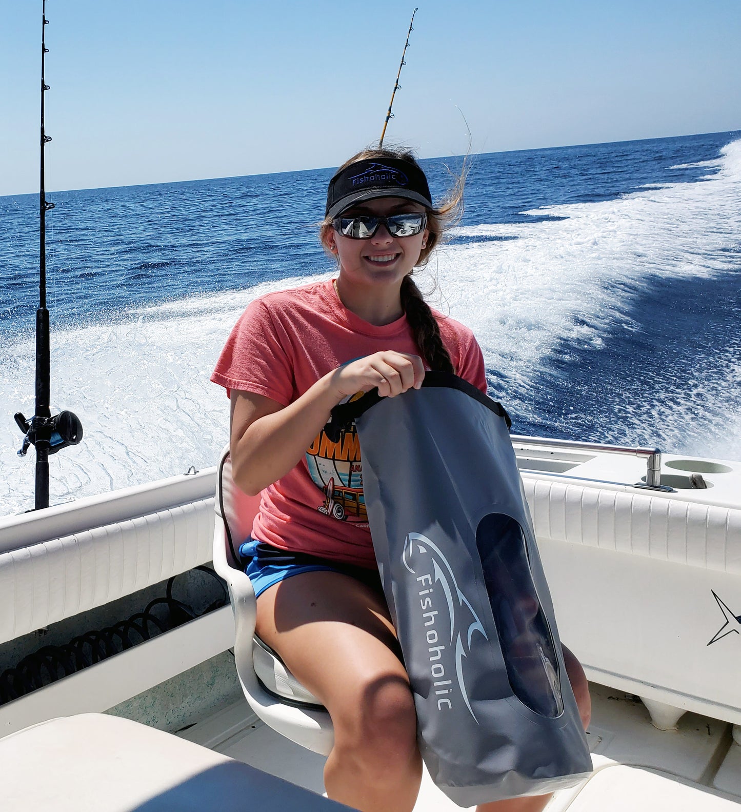 Fishoholic 5L Dry Bag - Semi-Clear Waterproof Gear Bags - Fail-Safe Snap - Tough & Durable