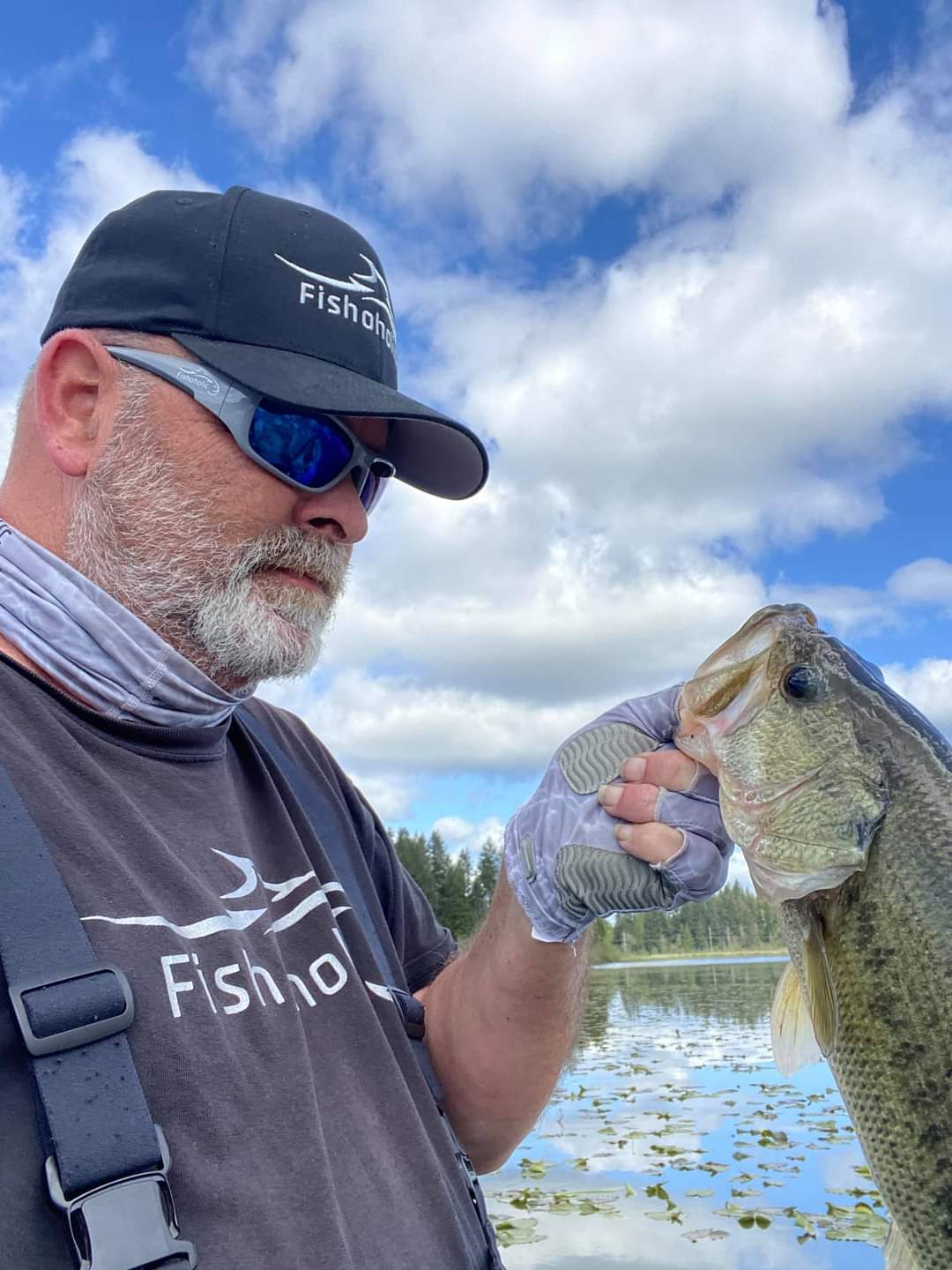 Fishoholic gGRY-BLU-blk UV400 Pro Series Polarized Fishing Sunglasses