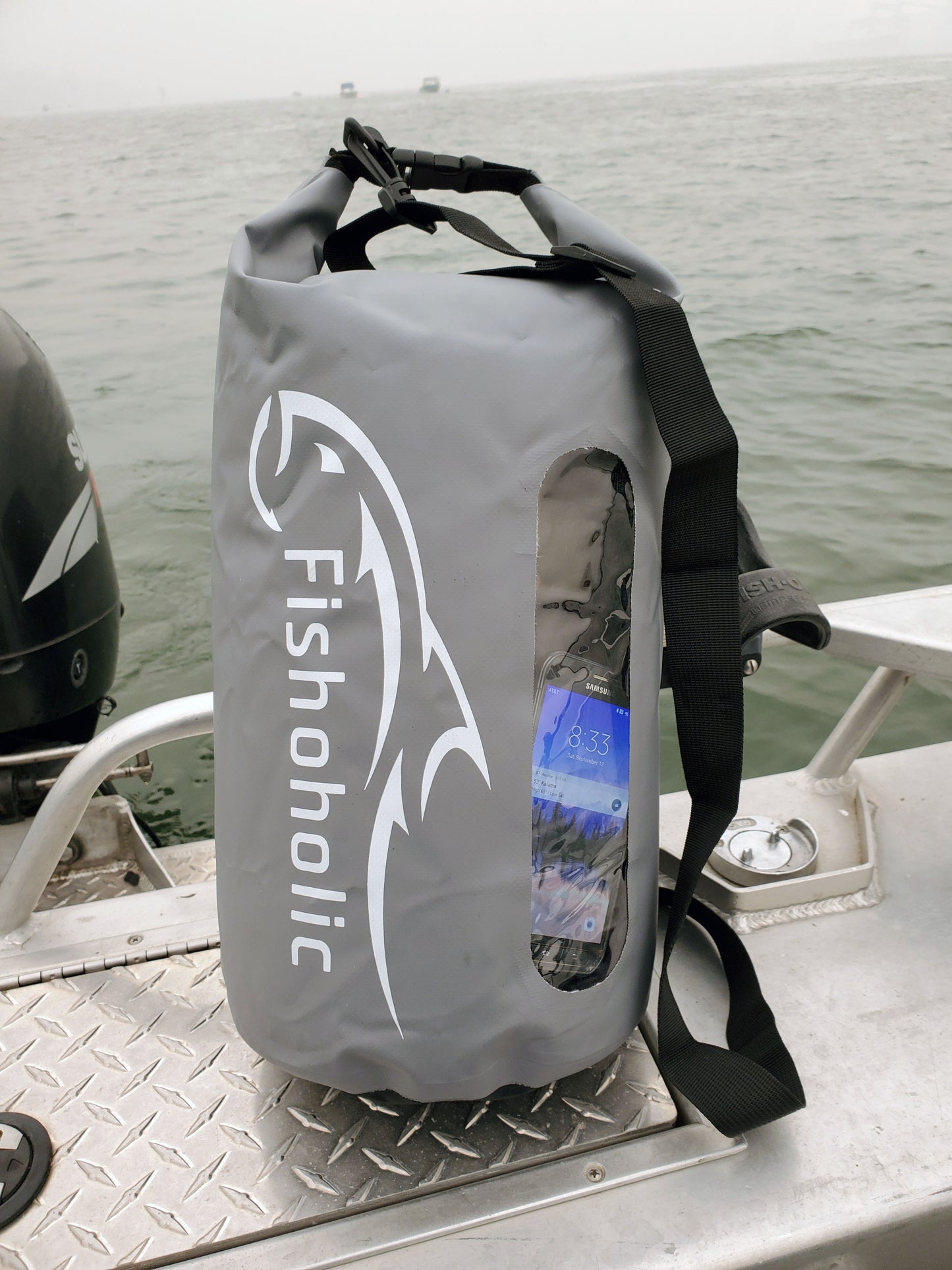 Fishoholic 5L Dry Bag - Semi-Clear Waterproof Gear Bags - Fail-Safe Snap - Tough & Durable