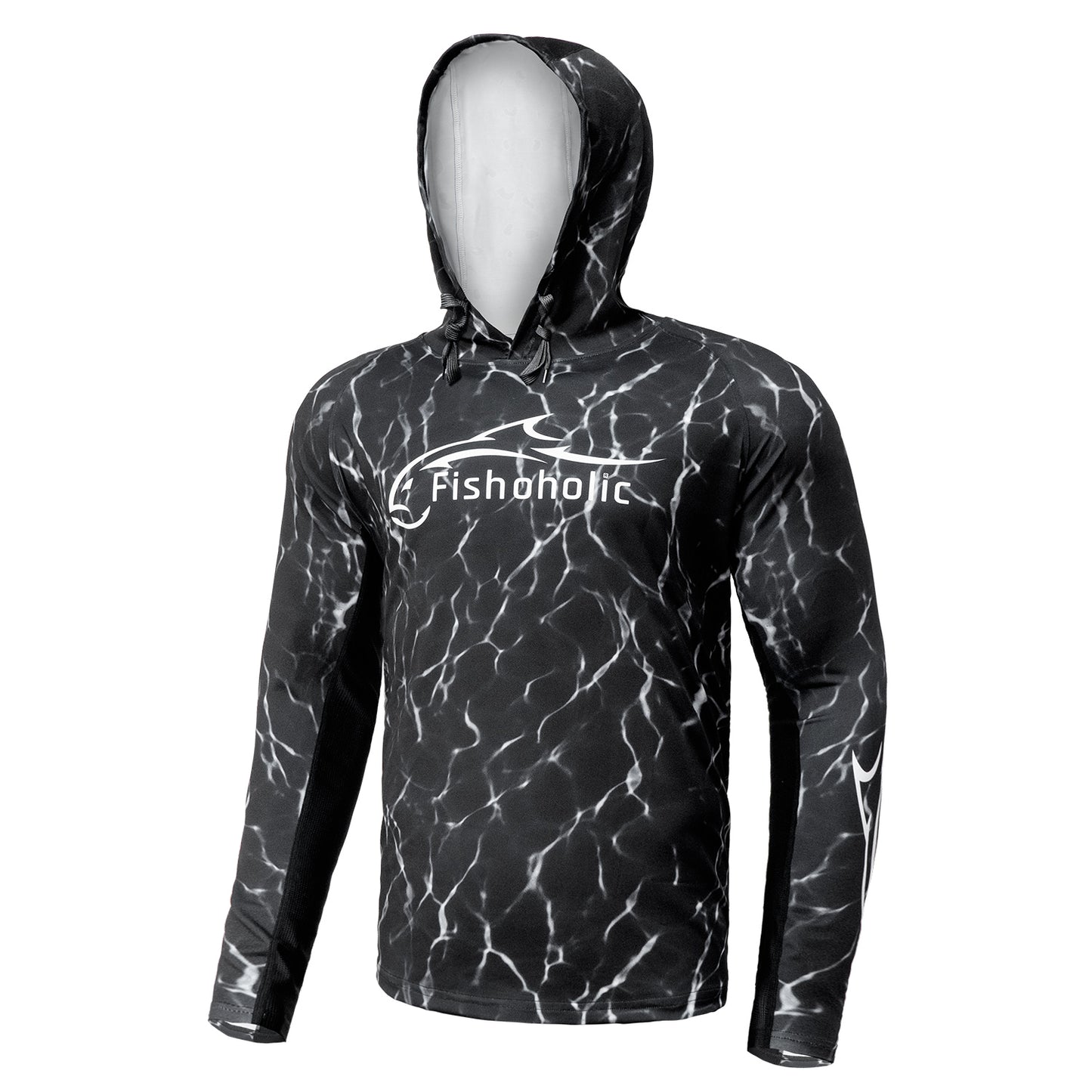 3 Colors - HOODIE - UPF50+ Performance Fishing Shirt - "Keg Fit" / Loose Style - Breathable - Quick Drying Sun Protection - water reflection print