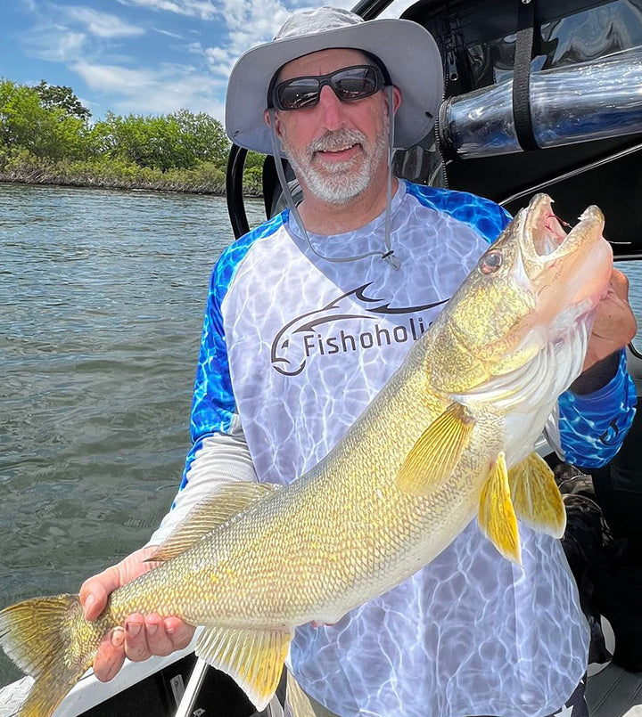 Fishoholic GRYho-l/xl Boonie Hat - Bucket Hat - UPF50+ Sun Protection Wide Brim Fishing Hat - 2 Adj Straps