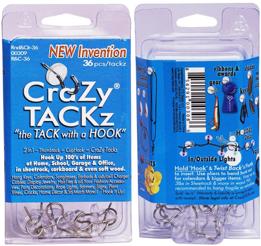 Crazy Tackz 36pc Round & Clear - 300 Clamshells