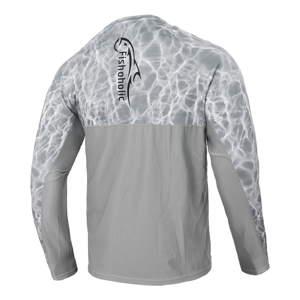2pk Bundle: UPF50 Shirt & UV400 Sunglasses - pro-GB-BLU-gry Polarized Sunglasses & UPF50 Performance Fishing Shirt - Long Sleeve - Loose Fit - Breathable - Quick Drying Sun Protection