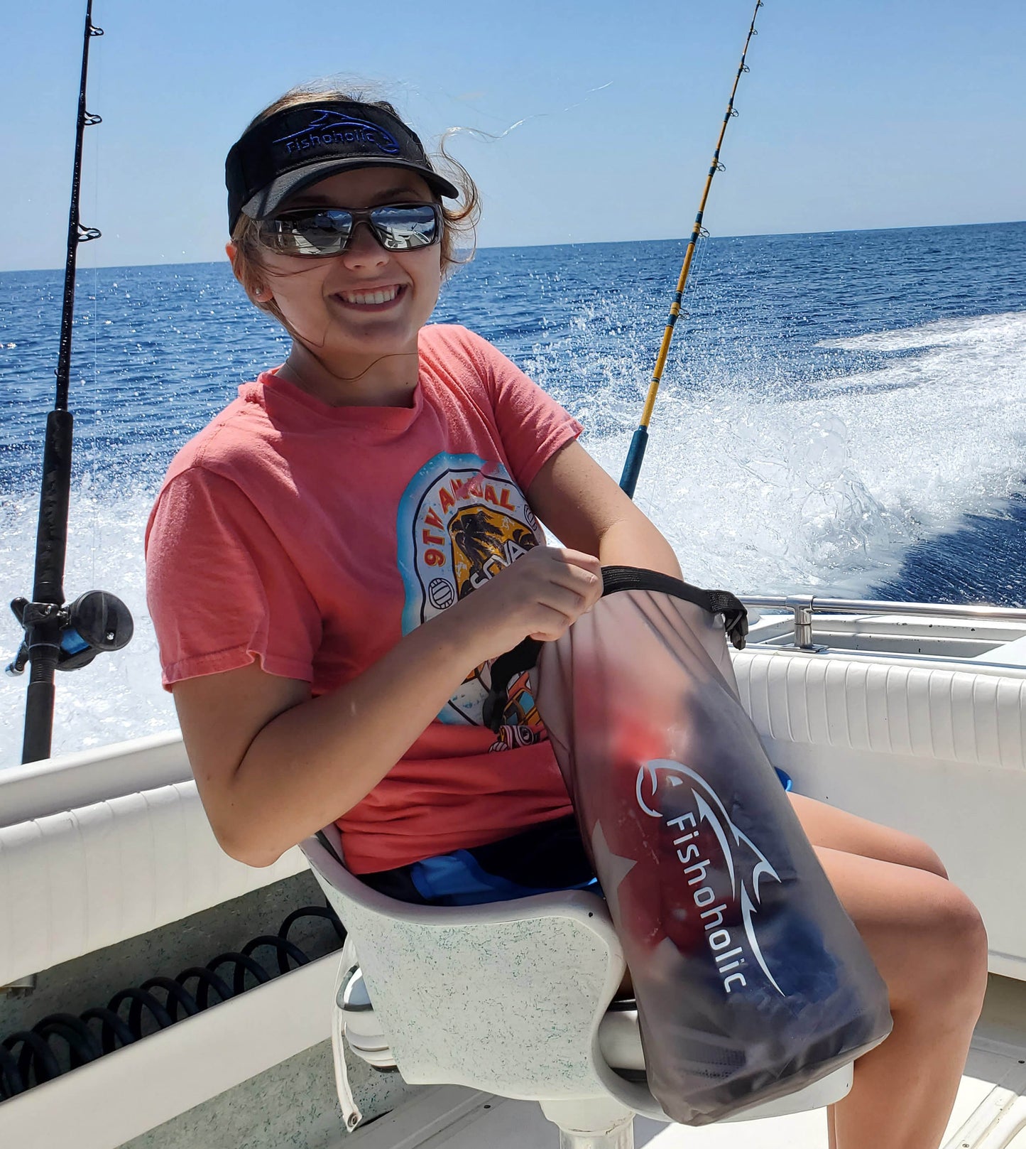 Fishoholic 5L Dry Bag - Semi-Clear Waterproof Gear Bags - Fail-Safe Snap - Tough & Durable