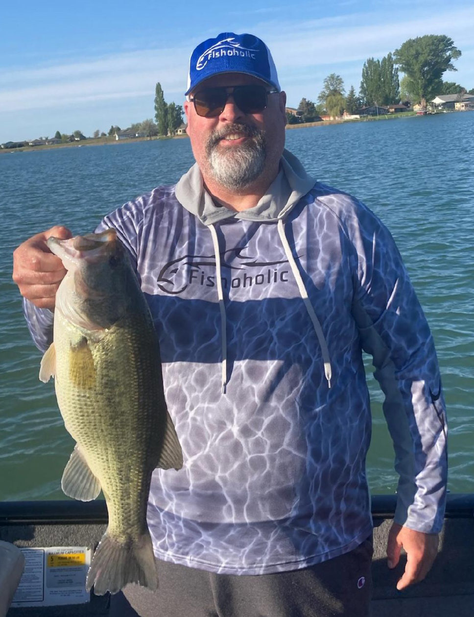 2 Colors - MESH HOODIE - UPF50+ Performance Fishing Shirt - "Keg Fit" Loose Style - Breathable - Quick Drying Sun Protection - water reflection print