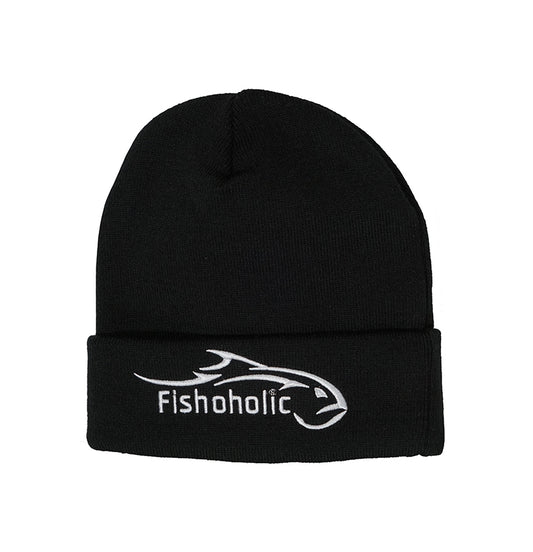 Fishoholic Fishing Beanie - Watch Cap - Stocking Hat - Embroidered Logo
