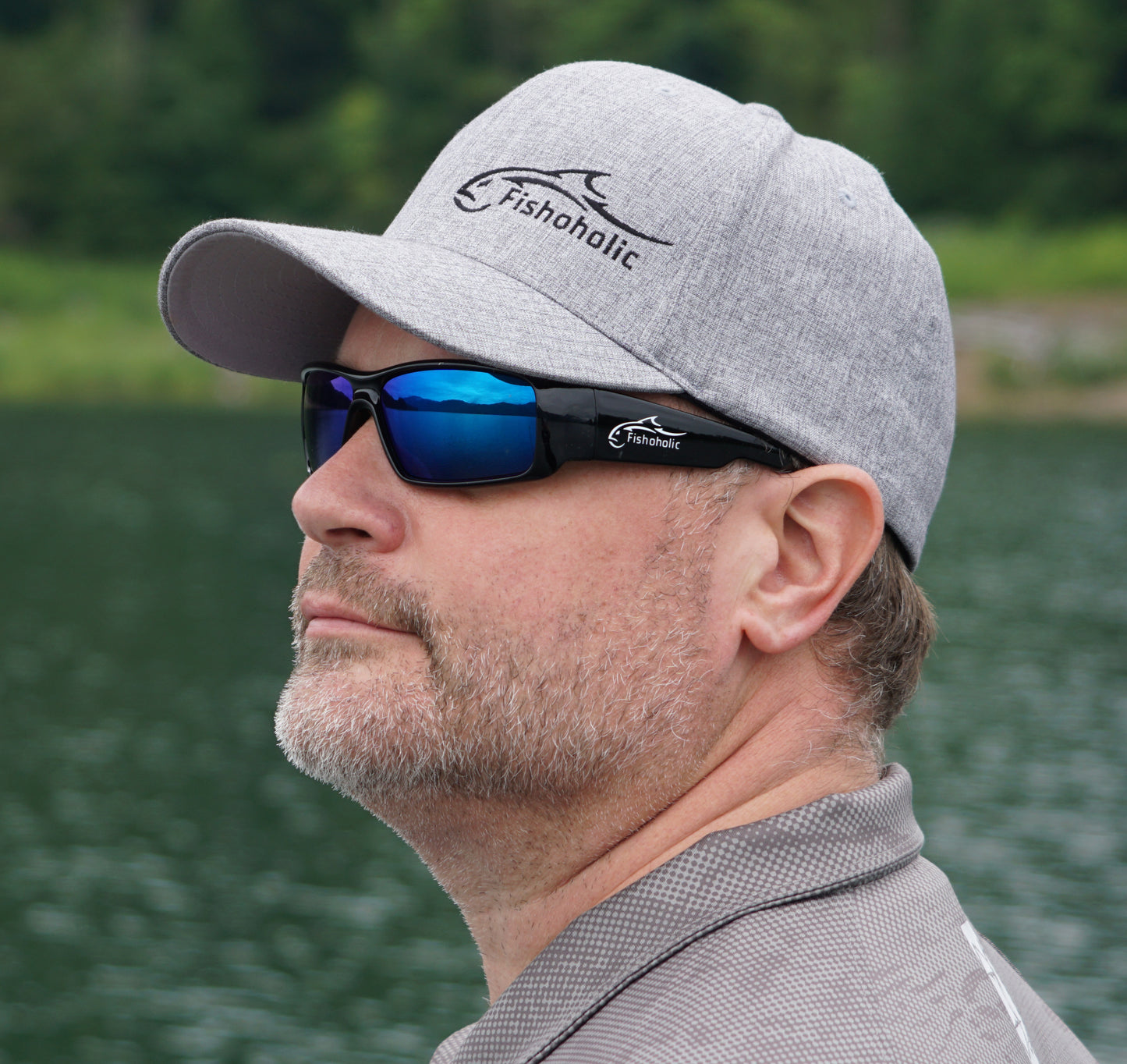 Fishoholic FlexFit LG-LG-L/XL Fishing Hat – Semi-Fitted Fishing Hat (FF-LGLG-LXL)