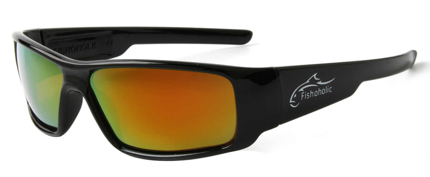 Fishoholic GB-Fire Sunglasses - UV400 Polarized Sunglasses w' Case & Pouch