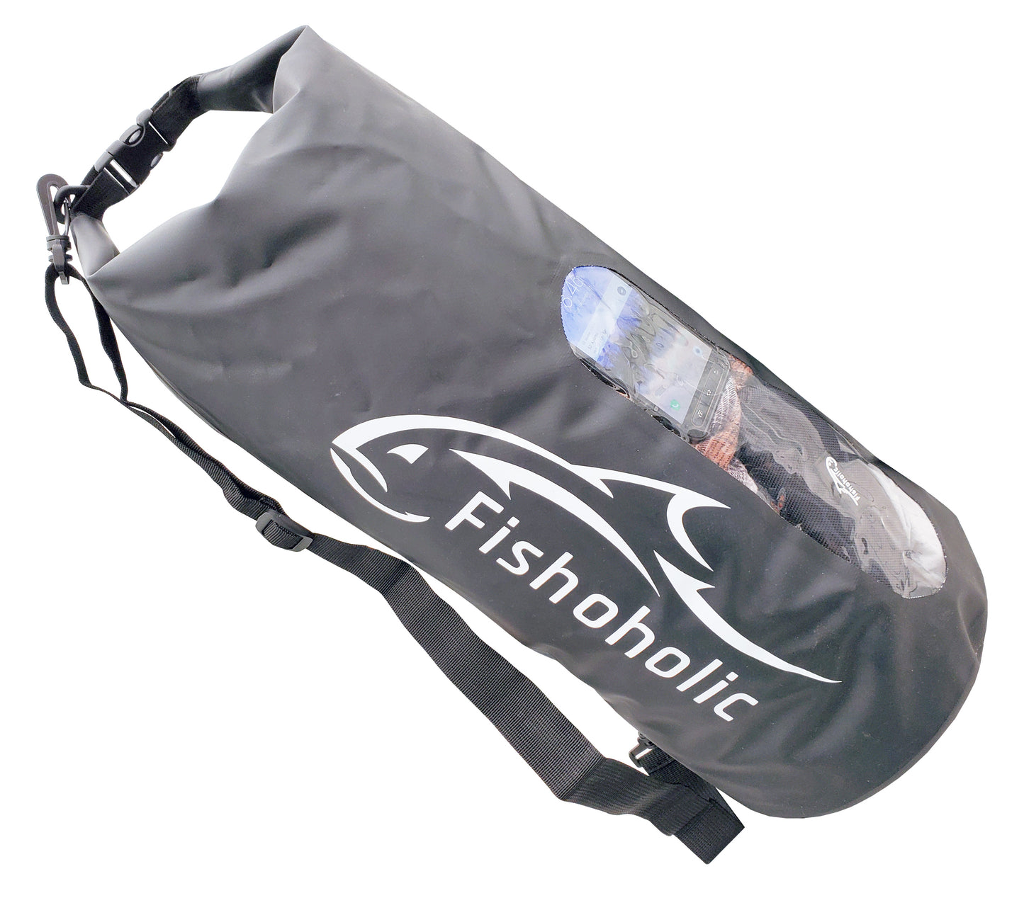 Fishoholic 5L Dry Bag - Semi-Clear Waterproof Gear Bags - Fail-Safe Snap - Tough & Durable