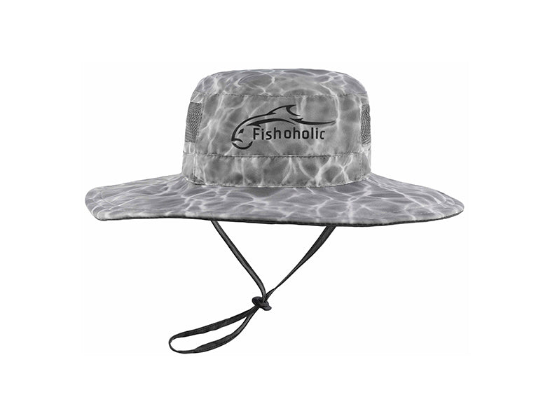 Fishoholic GRYho-l/xl Boonie Hat - Bucket Hat - UPF50+ Sun Protection Wide Brim Fishing Hat - 2 Adj Straps