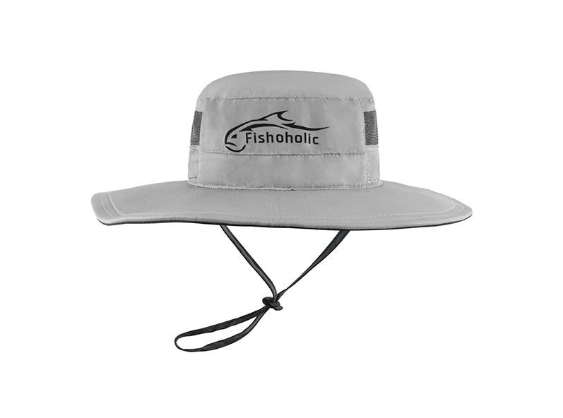 Fishoholic UPF50+ Hat - Protection Wid Sun Boonie Bucket - Hat GRY-m/l
