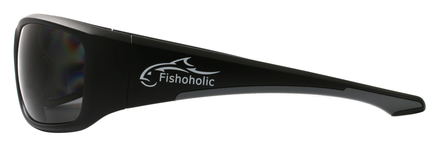Fishoholic BI-FOCAL x2.0-MB-MB-gry UV400 Polarized Fishing Sunglasses w' x2.0 Reader