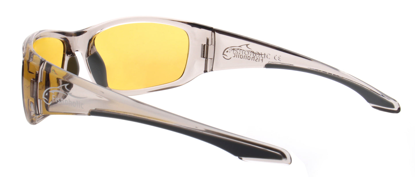 Fishoholic BI-FOCAL x2.5-ICE-Vision-blk UV400 Polarized Fishing Sunglasses w' x1.5 Reader