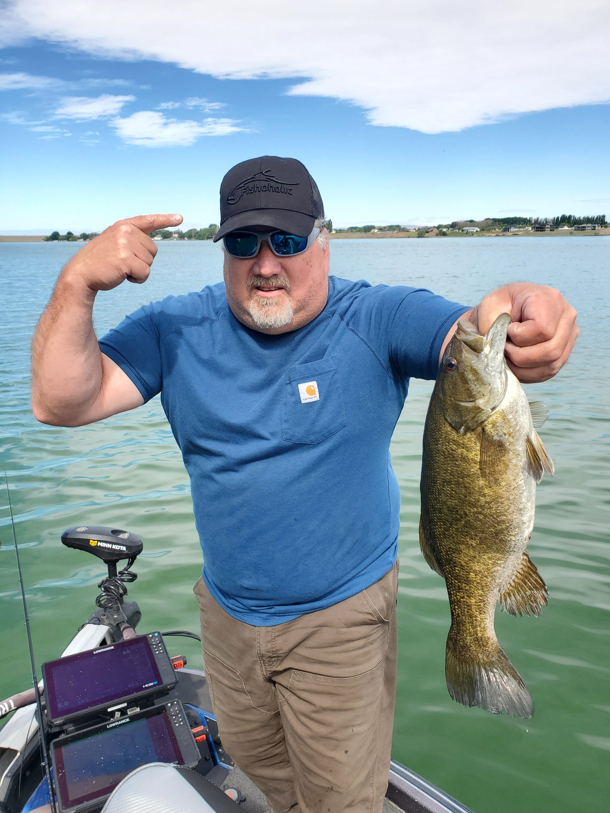 Fishoholic Snap-BLKonBLK Snapback Fishing Hat – Trucker Hat w’ Mesh Back Snap Closure (1 size fits most)