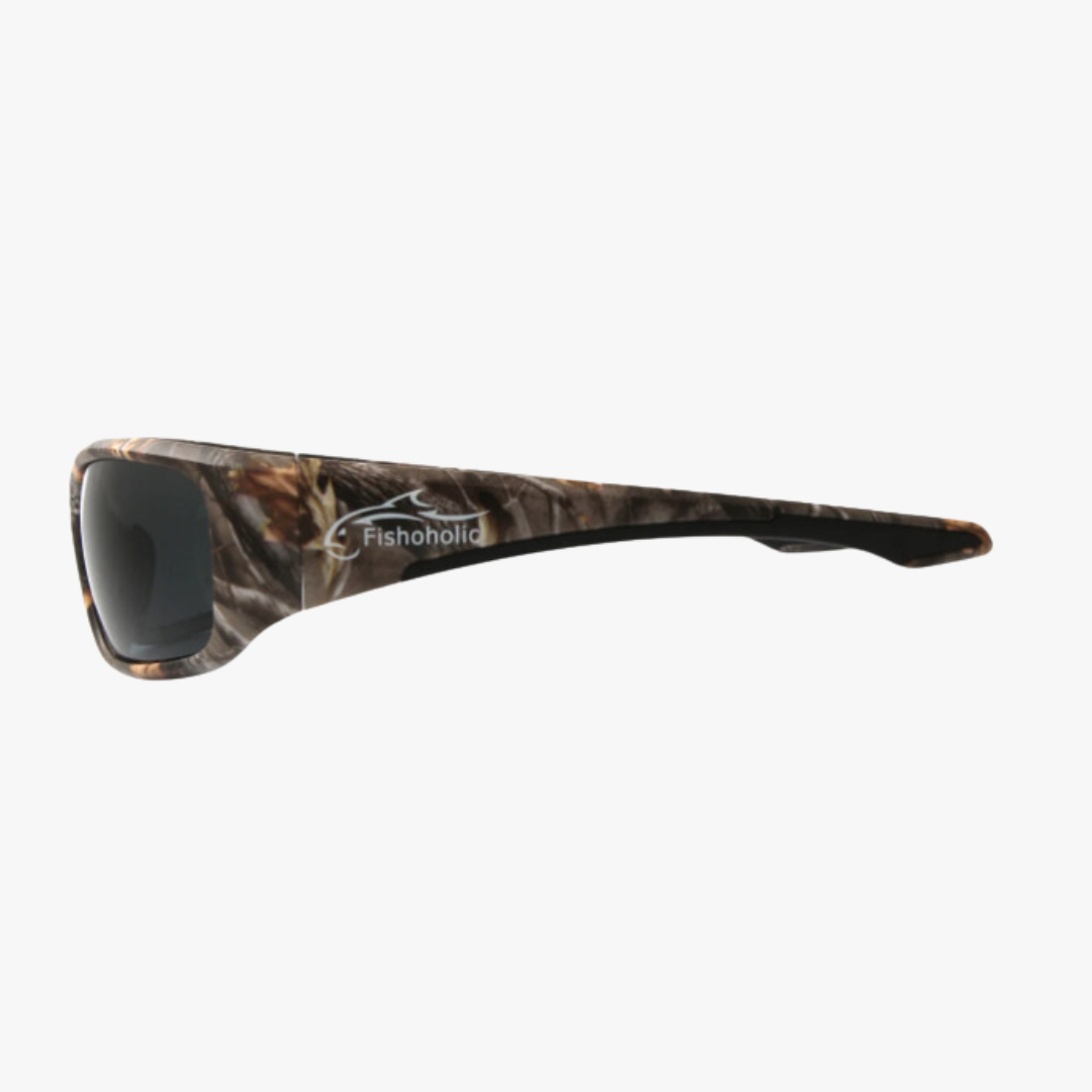 Fishoholic CAMO-MB-blk UV400 Pro Series Polarized Fishing Sunglasses