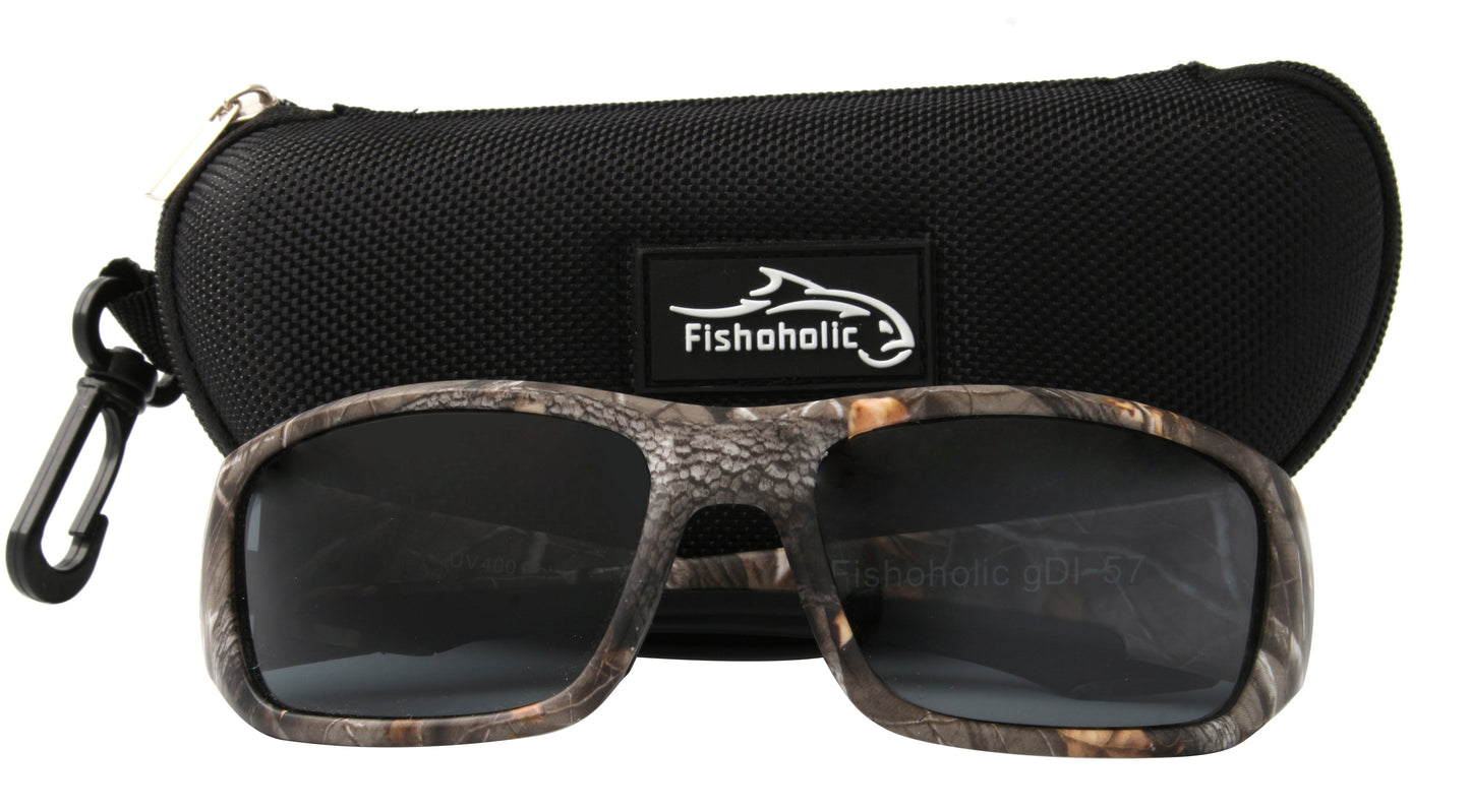 Fishoholic BI-FOCAL CAMO Frame x2.5 reader - UV400 Polarized Fishing Sunglasses w' Reader