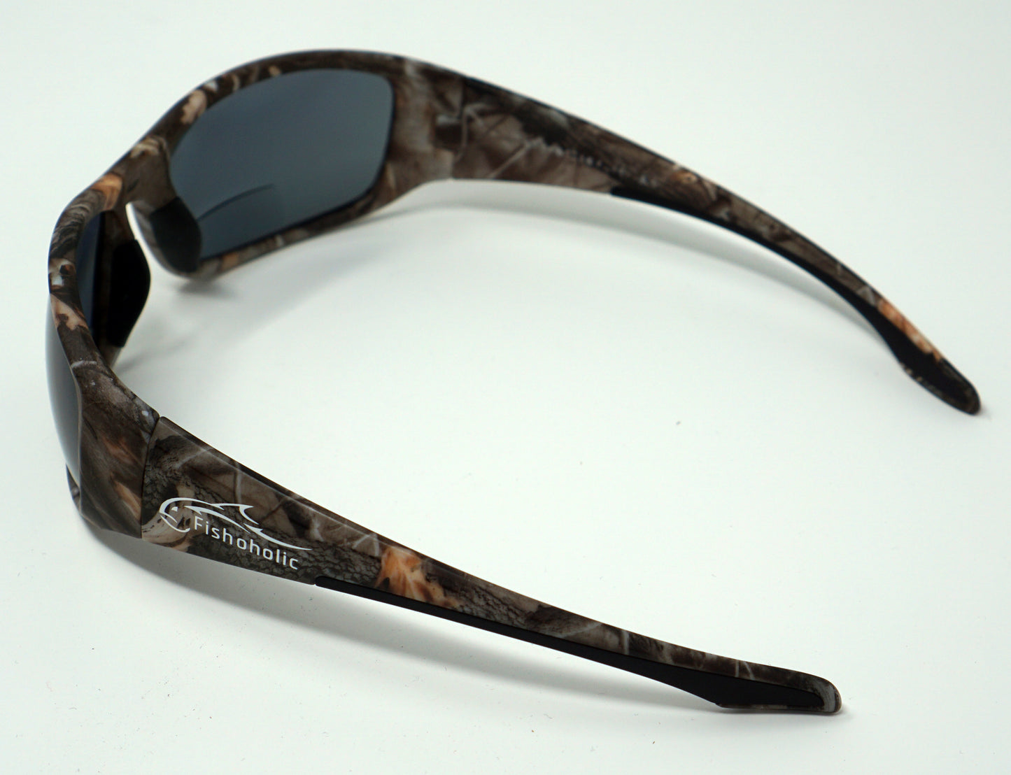 Fishoholic BI-FOCAL CAMO Frame x2.5 reader - UV400 Polarized Fishing Sunglasses w' Reader