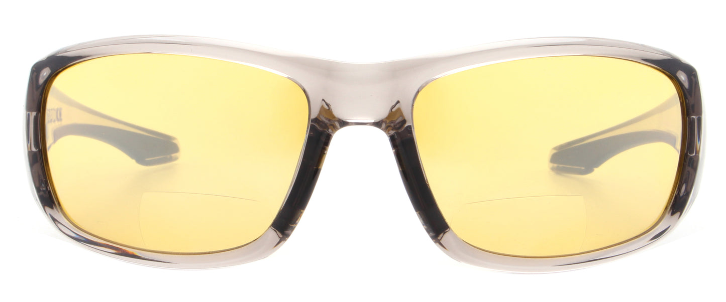 Fishoholic BI-FOCAL x1.5-ICE-Vision-gry UV400 Polarized Fishing Sunglasses w' x1.5 Reader