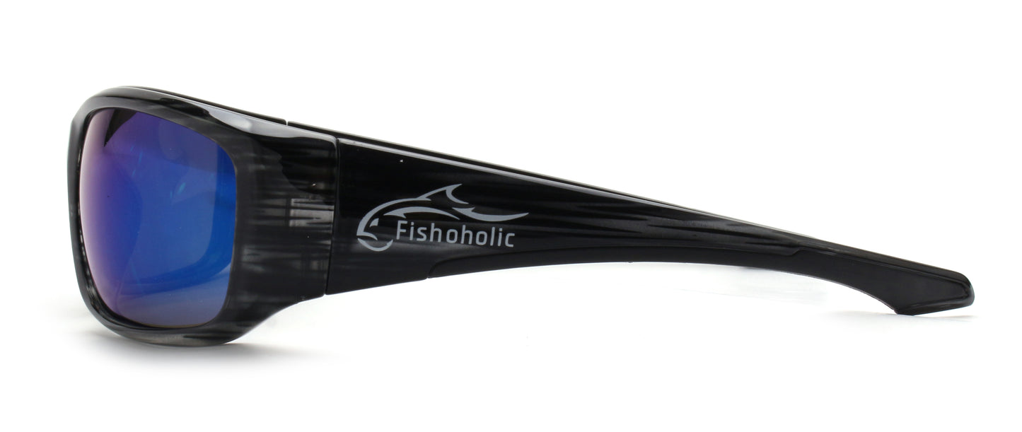 Fishoholic BlackStreak-BlueMrr UV400 Pro Series Polarized Fishing Sunglasses
