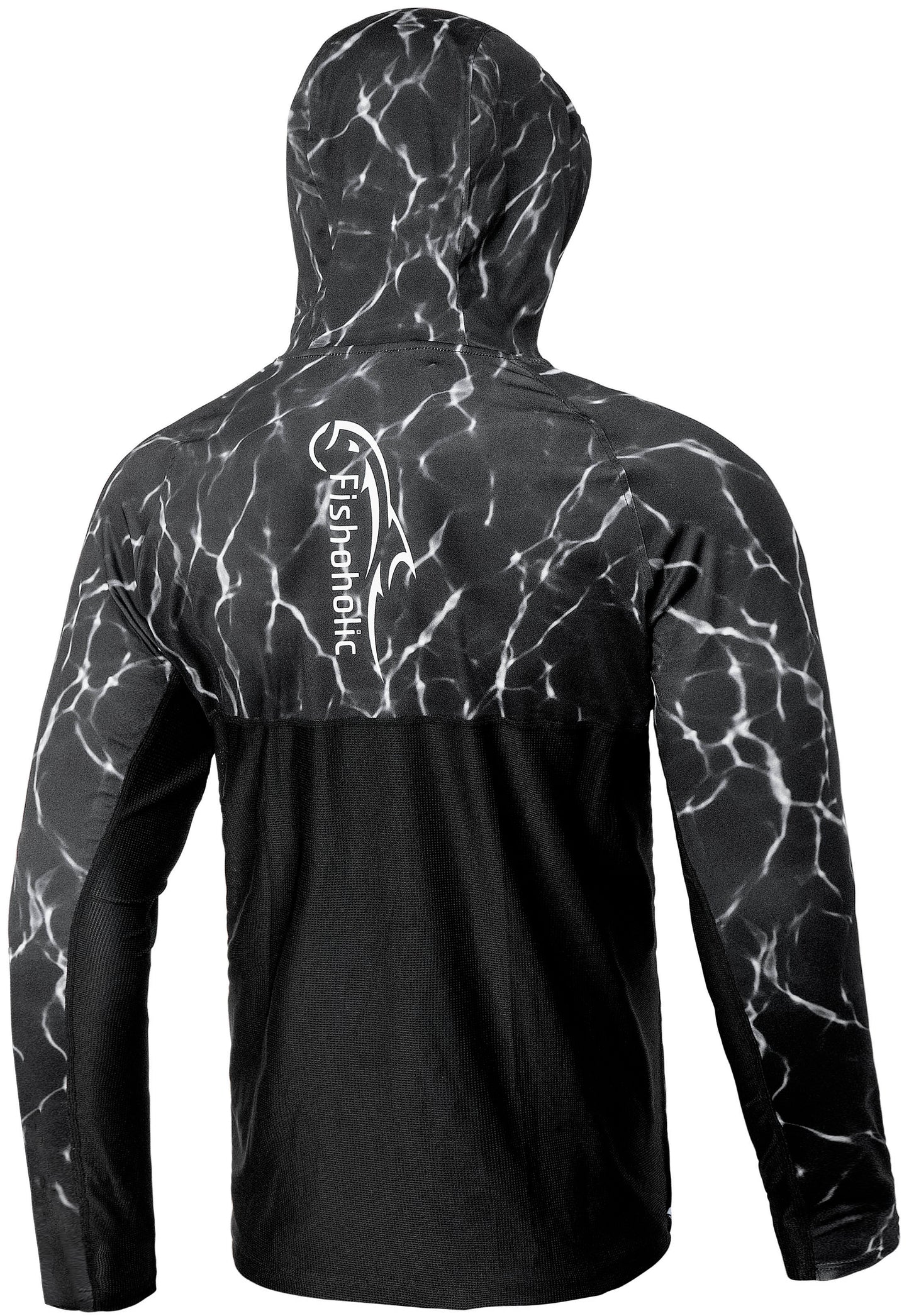 3 Colors - HOODIE - UPF50+ Performance Fishing Shirt - "Keg Fit" / Loose Style - Breathable - Quick Drying Sun Protection - water reflection print