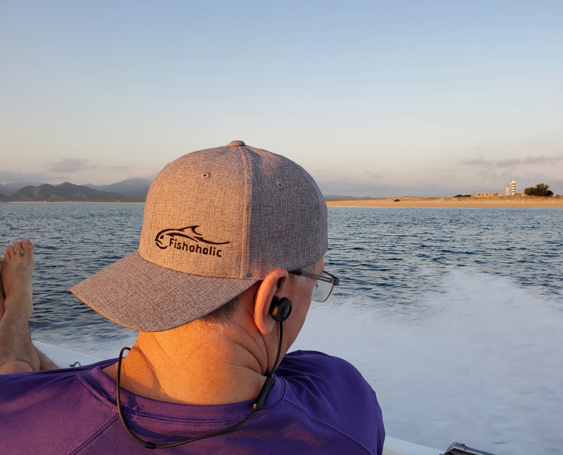 Fishoholic FlexFit LG-LG-L/XL Fishing Hat – Semi-Fitted Fishing Hat (F