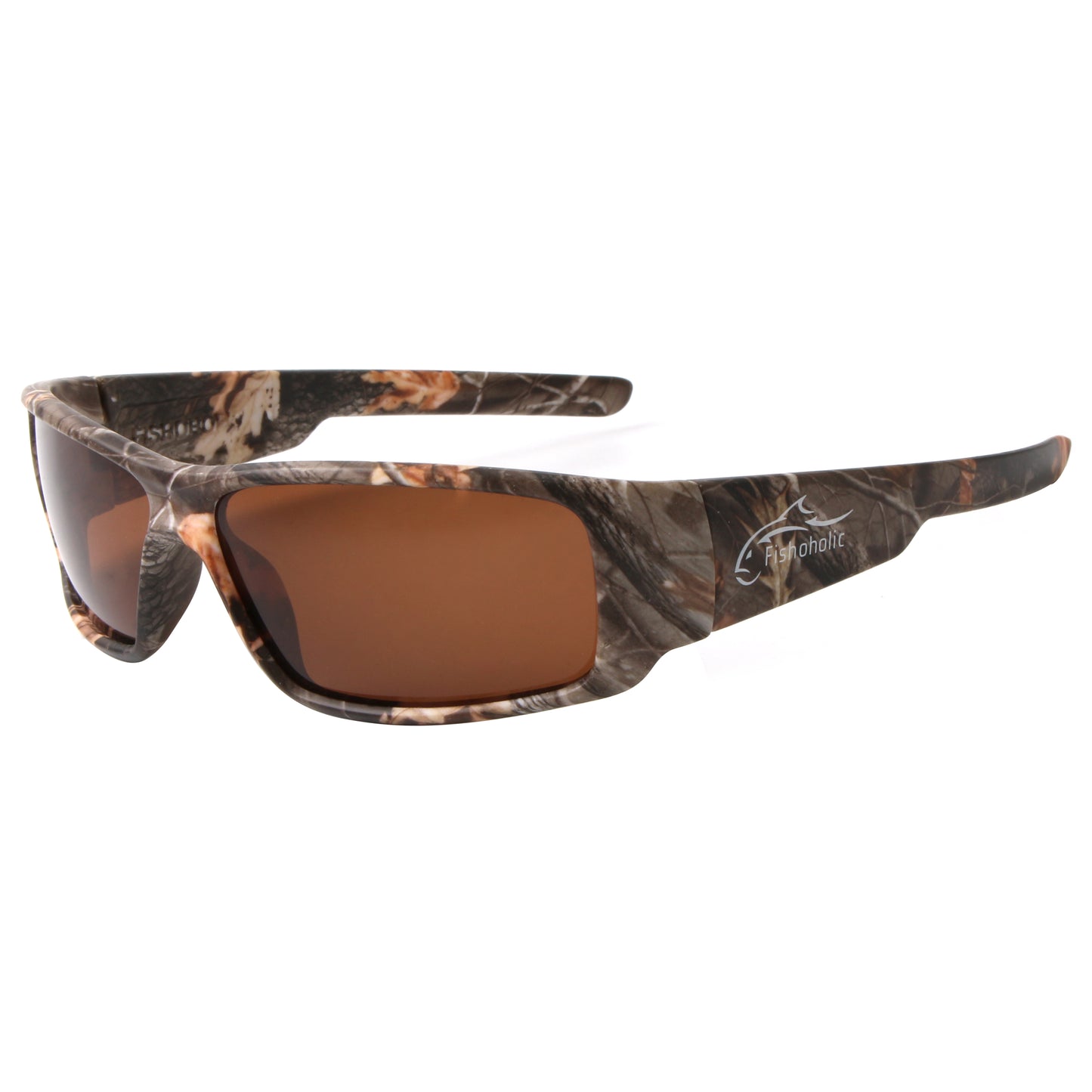 Fishoholic CAMO-Amb Sunglasses - UV400 Polarized Sunglasses w' Case & Pouch