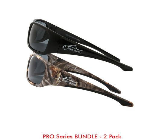 Fishoholic MB-BLUamb-gry UV400 Pro Series Polarized Fishing Sunglasses