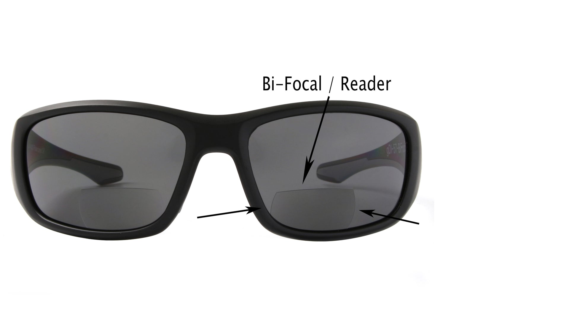 Fishoholic BI-FOCAL x2.5-MB-MB-blk UV400 Polarized Fishing Sunglasses w'  x2.5 Reader