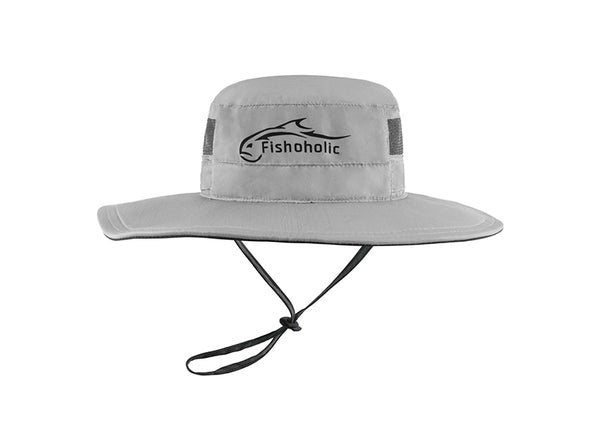 Fishoholic GRY-l/xl Boonie Hat - Bucket Hat - UPF50+ Sun Protection Wide  Brim Fishing Hat